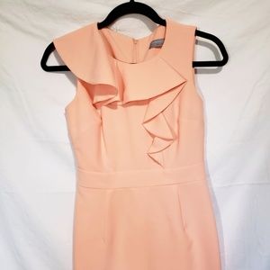 Dorothy Perkins Ruffle Peach Pink Dress | Size 2